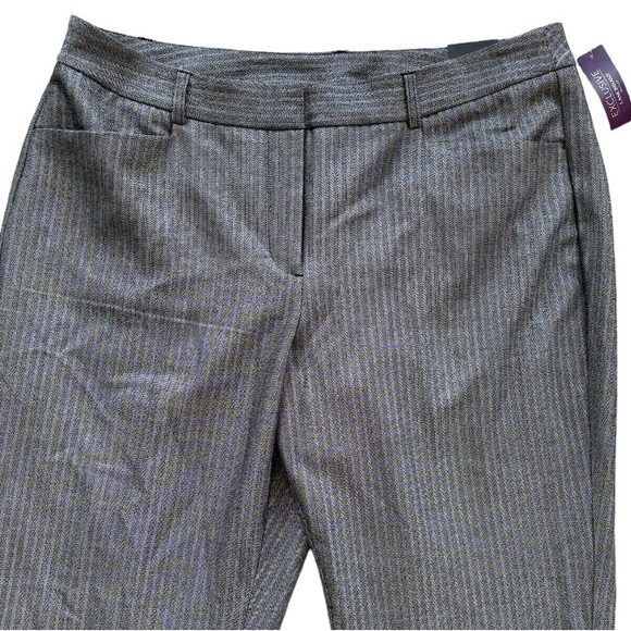 Lane Bryant metallic sexy black grey stripe pant outlet exclusive NWT plus sz 20 - Picture 10 of 13